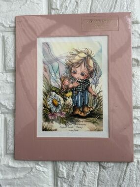 Jody Bergsma signed numbered Lithograph print Frog Fairy 1981 6293/7500 Limited